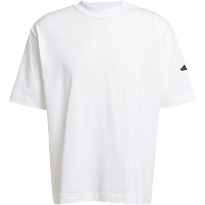 adidas Essentials Loose Fit 3 Bar Logo T-Shirt White/Black Men Streetwear JC9296