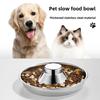 Large Capacity Slow Feeder Bowl Stainless Steel Dog Feeding Bowl New Weaning Bowl  for Puppy Cats