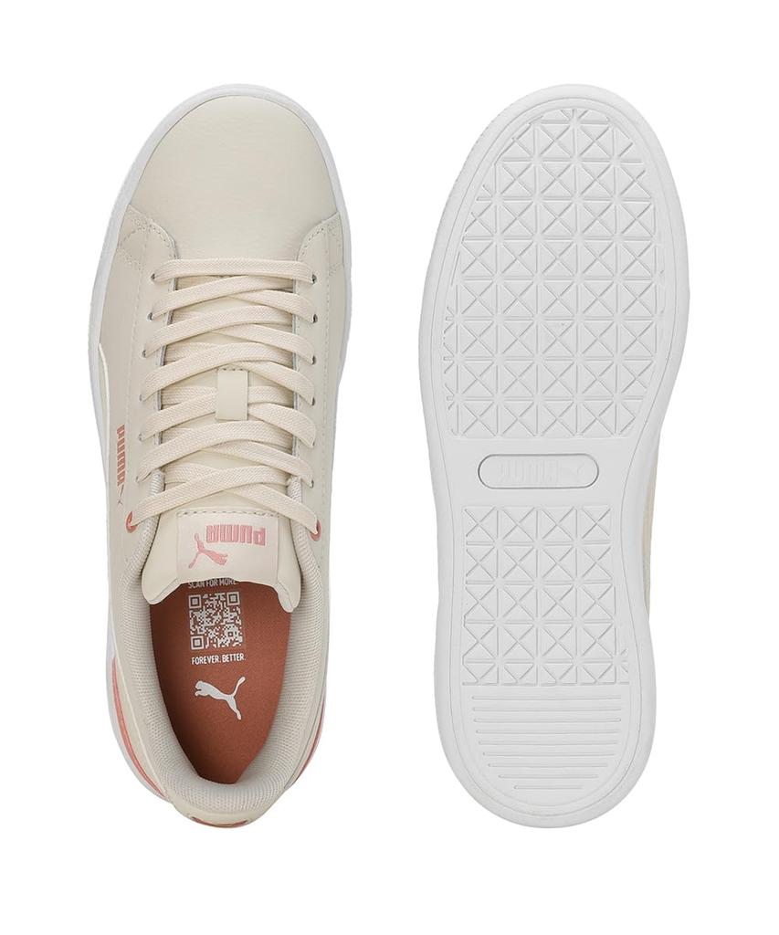PUMA Vicky V3 Leather 2024 Alpine Peach White Size cm Sneakers, 383115, Women's, Fall/Winter Colors Snow/Diva (17), 25.0