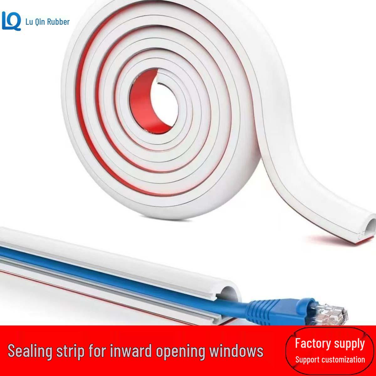 Self-Adhesive PVC Side-Opening Cable Trunking for Wire Storage Black Side-Opening D14 Trunking