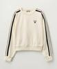 Seteo (W) Lawton Crop Sweatshirt Cream Black