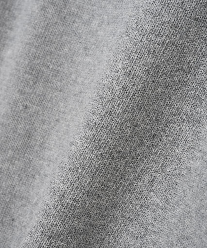 MILLO ARCHIVE Slanted Henley Neck Knit [Melange Gray]