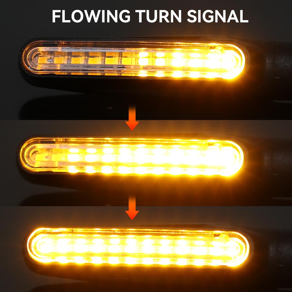 2/4PCS Motorcycle Turn Signals Light 12V LED Tail Flasher Flowing Water Blinker Motorcycle Flashing Lights