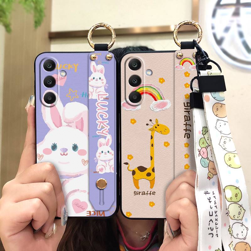 Stoßfeste Ring Handyhülle für Samsung Galaxy A16 5G/SM-166P/E Niedliche Handschlaufe Rückseite Staubdicht Langlebig Lanyard