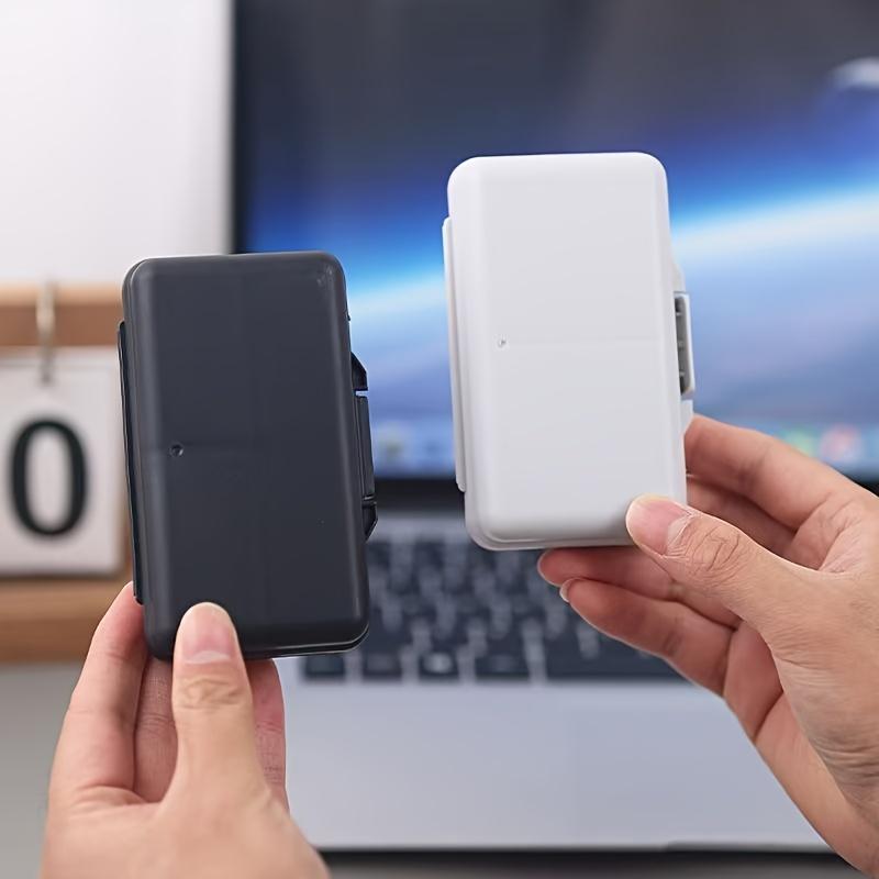 Portable Foldable USB Flash Drive Organizer Box with Lid-Lightweight PP Material,Multi-Compartment Storage for Office Supplies