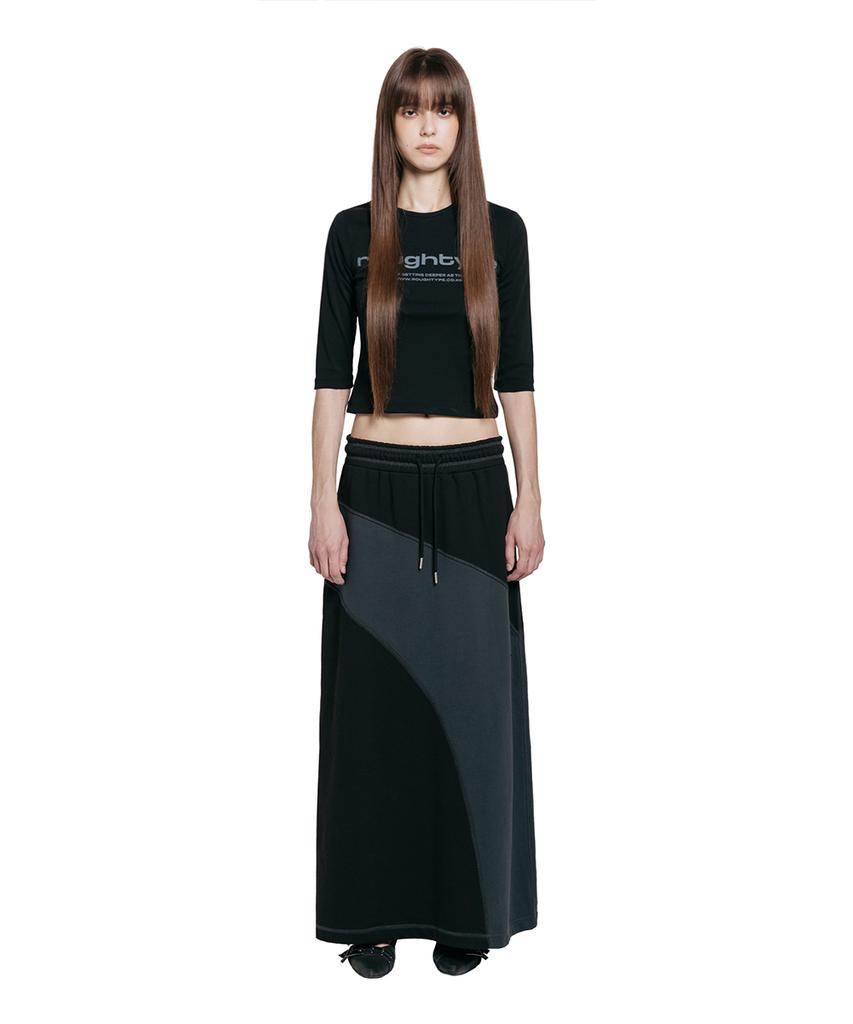 Lotaib Flux Panel Skirt - Black