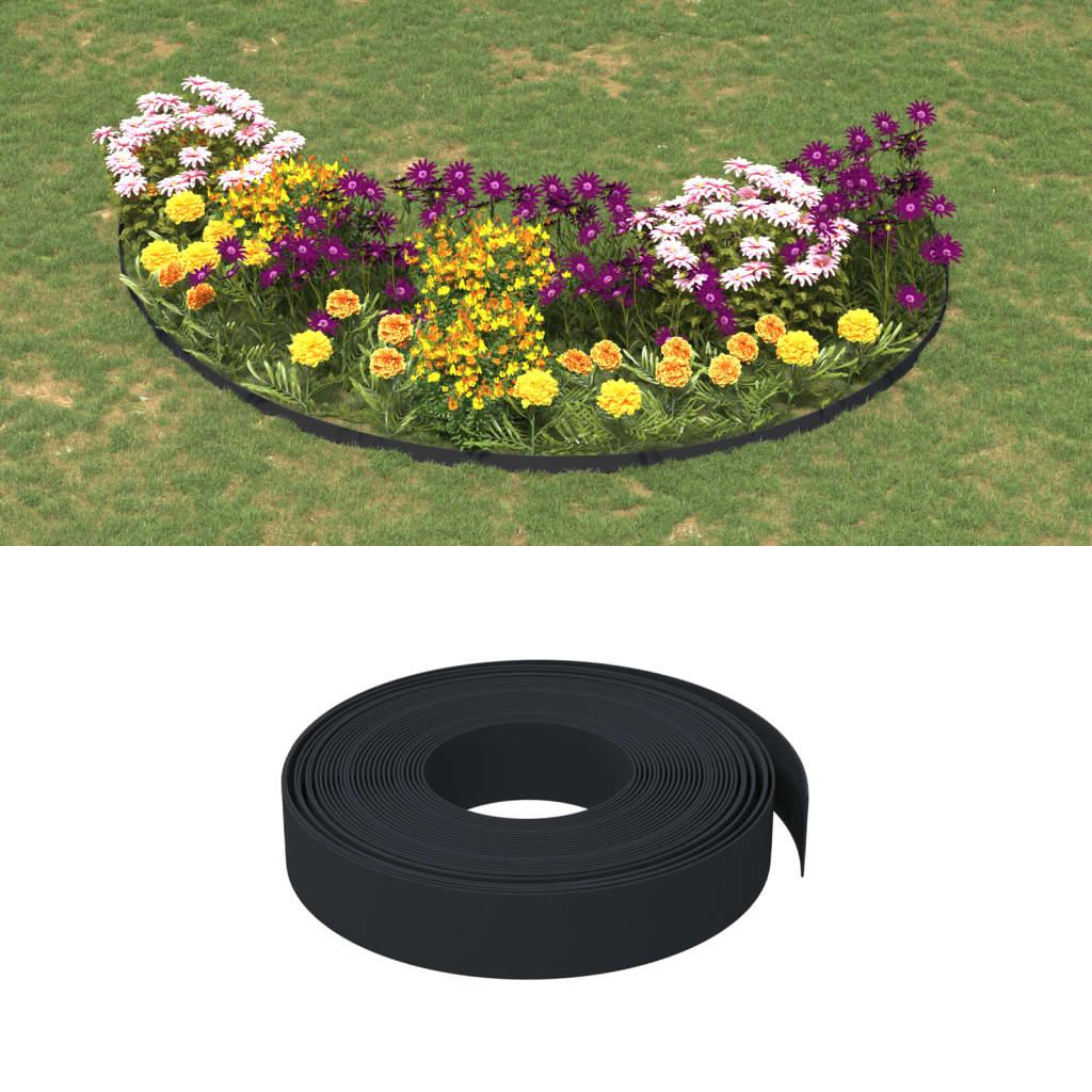 Lawn Edging Black 10 M * 10 Cm Polyethylene
