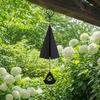 Outdoor Metal Wind Chime Triangular Design Iron Hanging Decoration for Garden Patio Yard Porch with Chain and Bell Pendant
