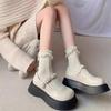 Chaussettes Kawaii pour Femmes Filles Lolita Japonaise Mignonnes Couleur Unie Chaussettes Été Automne Coton Doux Chaussettes en Dentelle pour Bas Féminins