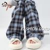 Women's Plaid High-Waist Wide-Leg Pants