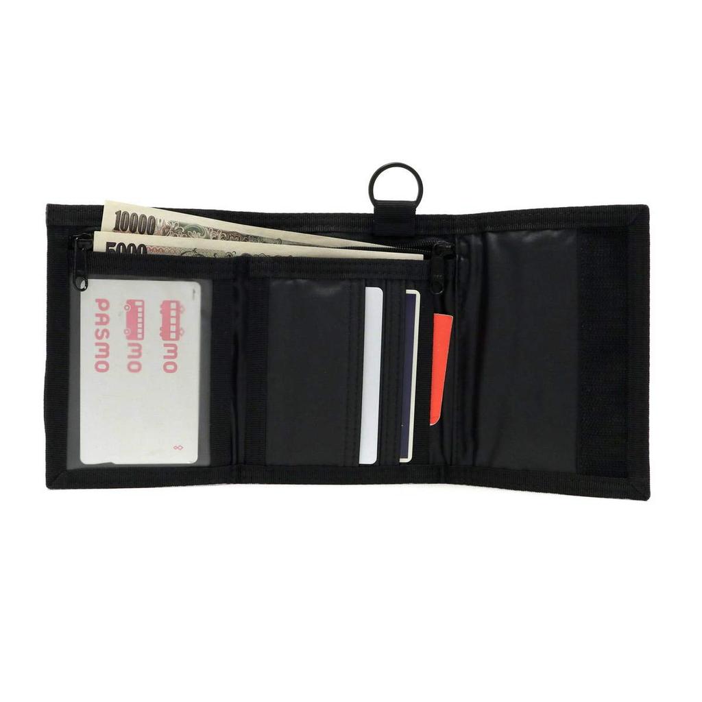 PORTER Nylon Tri-fold Wallet, Breathable and Lightweight [CAPSULE] 555-06439 1. Black