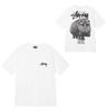 Camiseta de Algodón Streetwear para Hombre y Mujer Corte Holgado Manga Corta Camiseta Gráfica Casual Unisex Cuello Redondo
