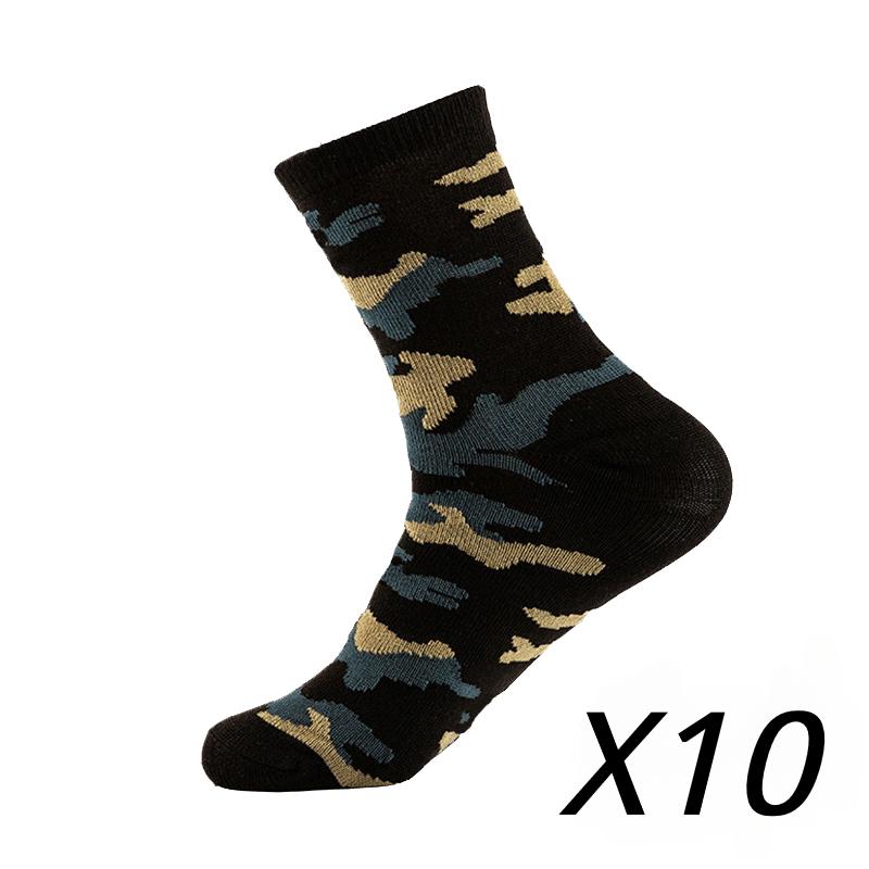 10 porų / siunta Vyriškos lauko sportinės kojinės Laukinės kamufliažinės kojinės Patogios kvėpuojančios laisvalaikio kojinės namo Kelionės lauke