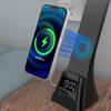 15W Eyes Protection Led Desk Lamp with Wireless Charging Temperature Alarm Clock Dimmable Touch Foldable Lamp Reading Light