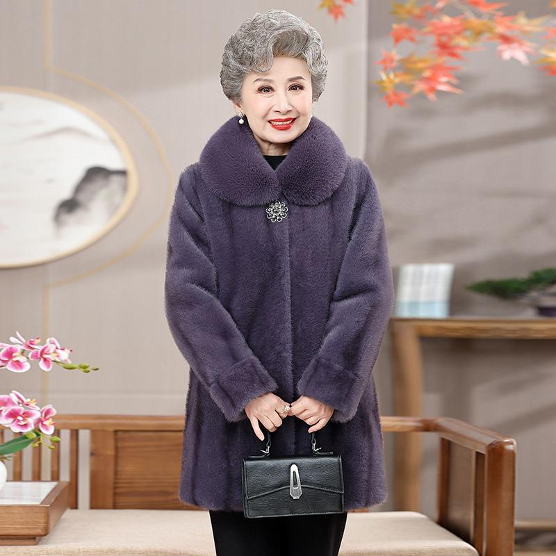 

Зимнее пальто из искусственного норкового меха, женское стеганое хлопковое утолщенное зимнее пальто, широкое слишком хлопковое пальто 5XL (145-80kg recommended) фиолетовый