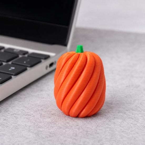 Ornamento Zucca Stampato in 3D, Giocattolo Decompressione Portatile, Modello Puzzle Antistress a Rotazione Spirale per Bambini e Adulti