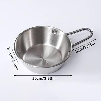 Runde Reis Wein Schüssel Mit Griff Edelstahl Haushalt Lebensmittel Sauce Schalen Tassen Geschirr Geschirr Küche Utensilien