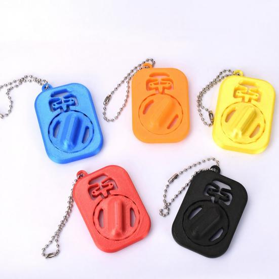3D Printed Switch Fidget Toy, Stress Relief Rotatable Switch Toy with Ball Chain, Pocket Size Decompression Tool for Home Office