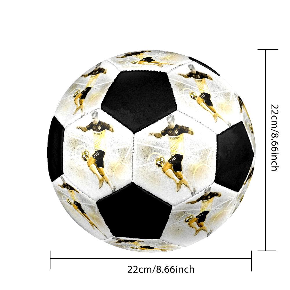 1PC Haaland Game Changer taglia 5 pallone da calcio Pallone da calcio indoor Praha Colorato Per tutte le età Cucito a macchina PVC Pronto per la competizione Resistente Alto rimbalzo