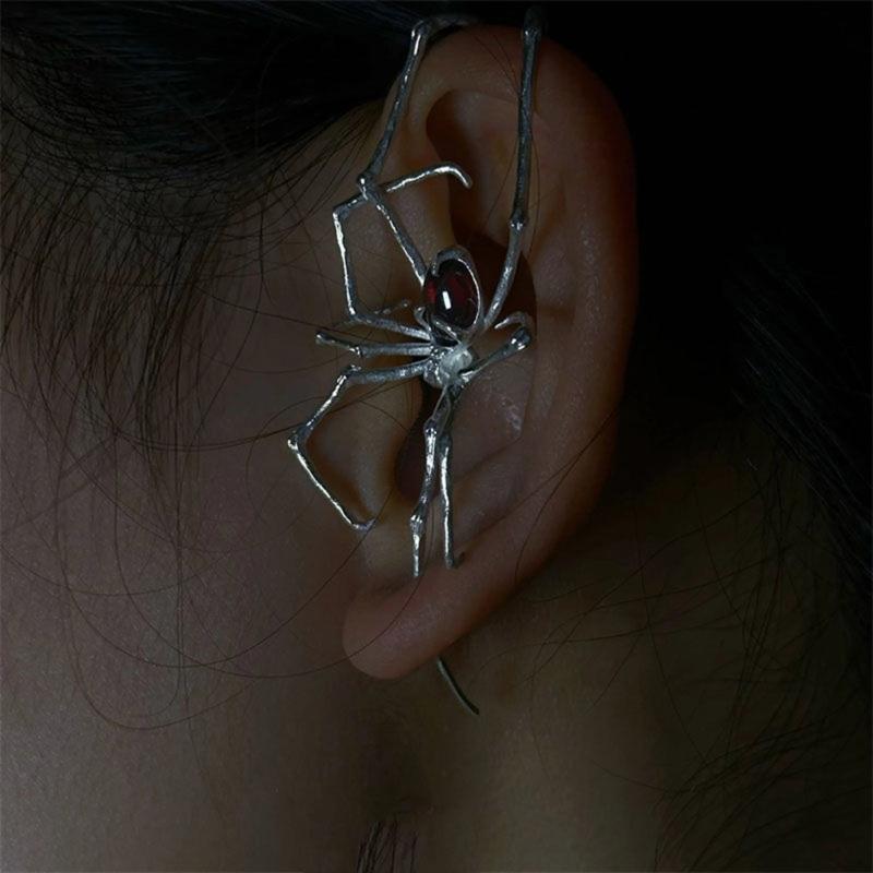 Halloween Spiders Earrings Ear Cuff Scary And Funny Costume Accessories For Cosplay Party Supplies For Fashion Women