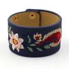 New Fashion Pu Leather Brodered Personality Brede Armbånd & Armbånd Dame Armbånd Multi-Color