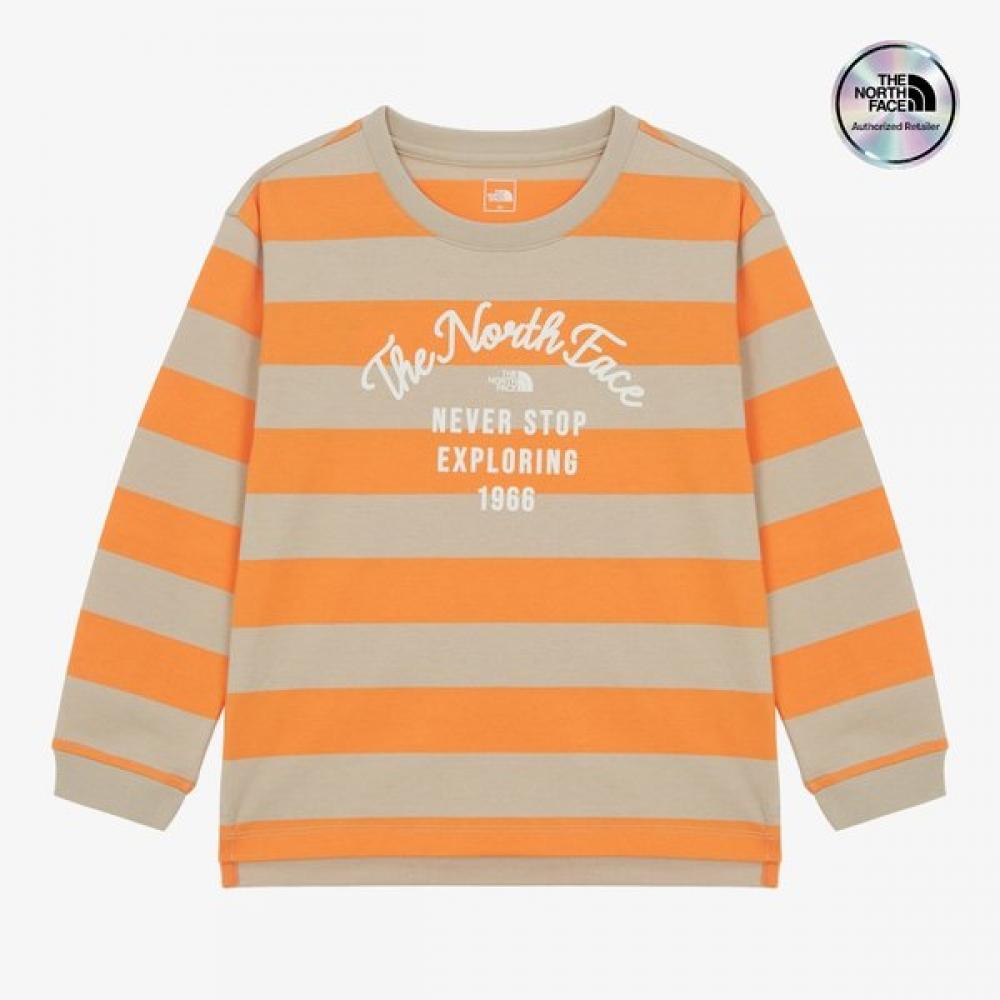 The North Face Kids Long Sleeve Tee Orange Nt7tr55u ORANGE/120