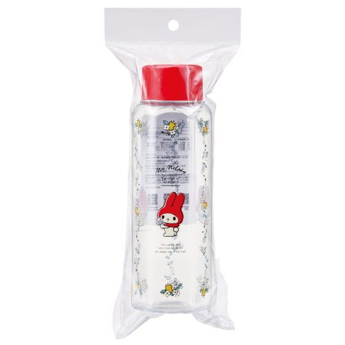 Skater Easy-to-Grip Hexagonal Plastic Water Bottle, 350ml, Blow-Drop, for Adults and Kids, Direct Drinking, Transparent, Lightweight, Children's Clear