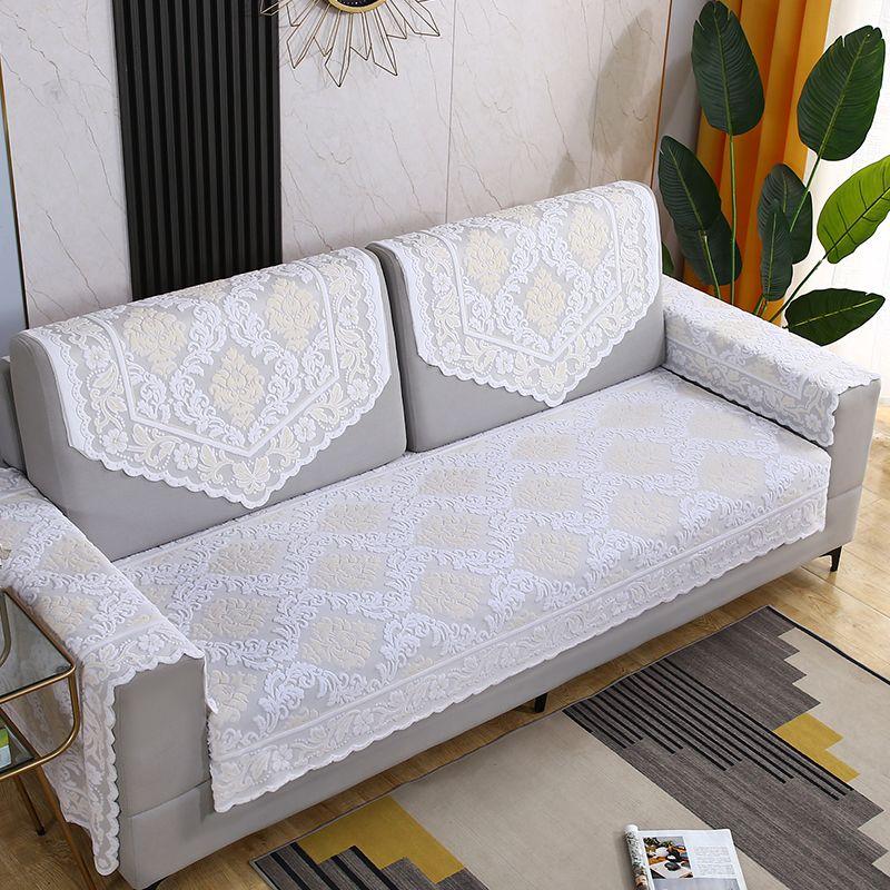 

Комбинация в европейском стиле Полностью закрывающее Тканевое ремесло Полотенце на подлокотник Универсальное Кружево Bianhua-beige Square: 80*80cm