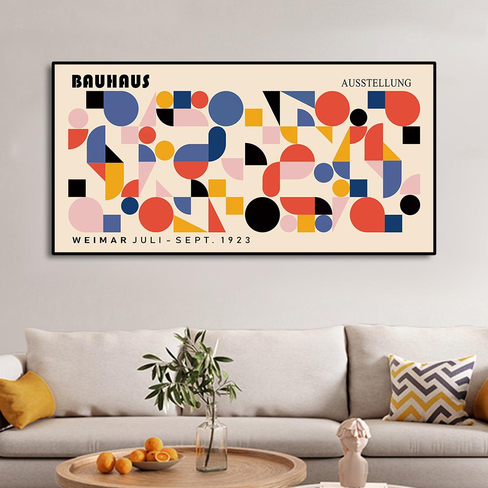 Matisse Bauhaus Geometrische Blätter Ausstellungsplakat Abstraktes Leinwandgemälde Drucke Minimalistische Wandkunst für Heimdekoration 1 Stück