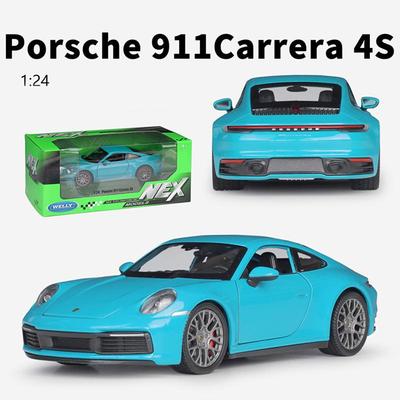 1/24 Welly Porsche 911 Carrera 4S Coupe Alloy Sports Car Model Diecasts Metal Toy Vehicles Car Model Simulation Childrens Gifts