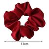 Korean Dongdaemun Women's French Silk Hair Scrunchie - Elegant Satin Hair Tie Accessories