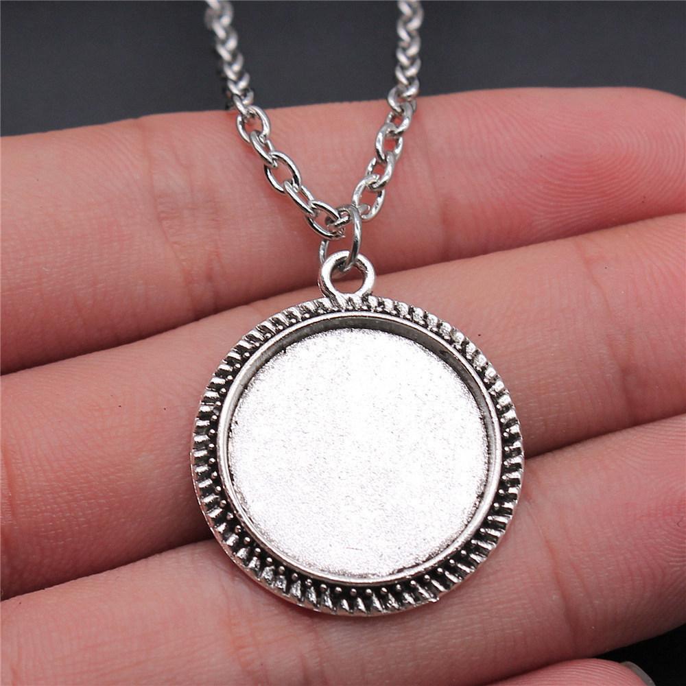 

Ожерелье-цепочка длиной 45 см или 70 см, основа-подвеска с 20-миллиметровым стеклянным кабошоном, винтажные материалы для ювелирных изделий QN001 A02-1pcs-20mm-chain 70cm