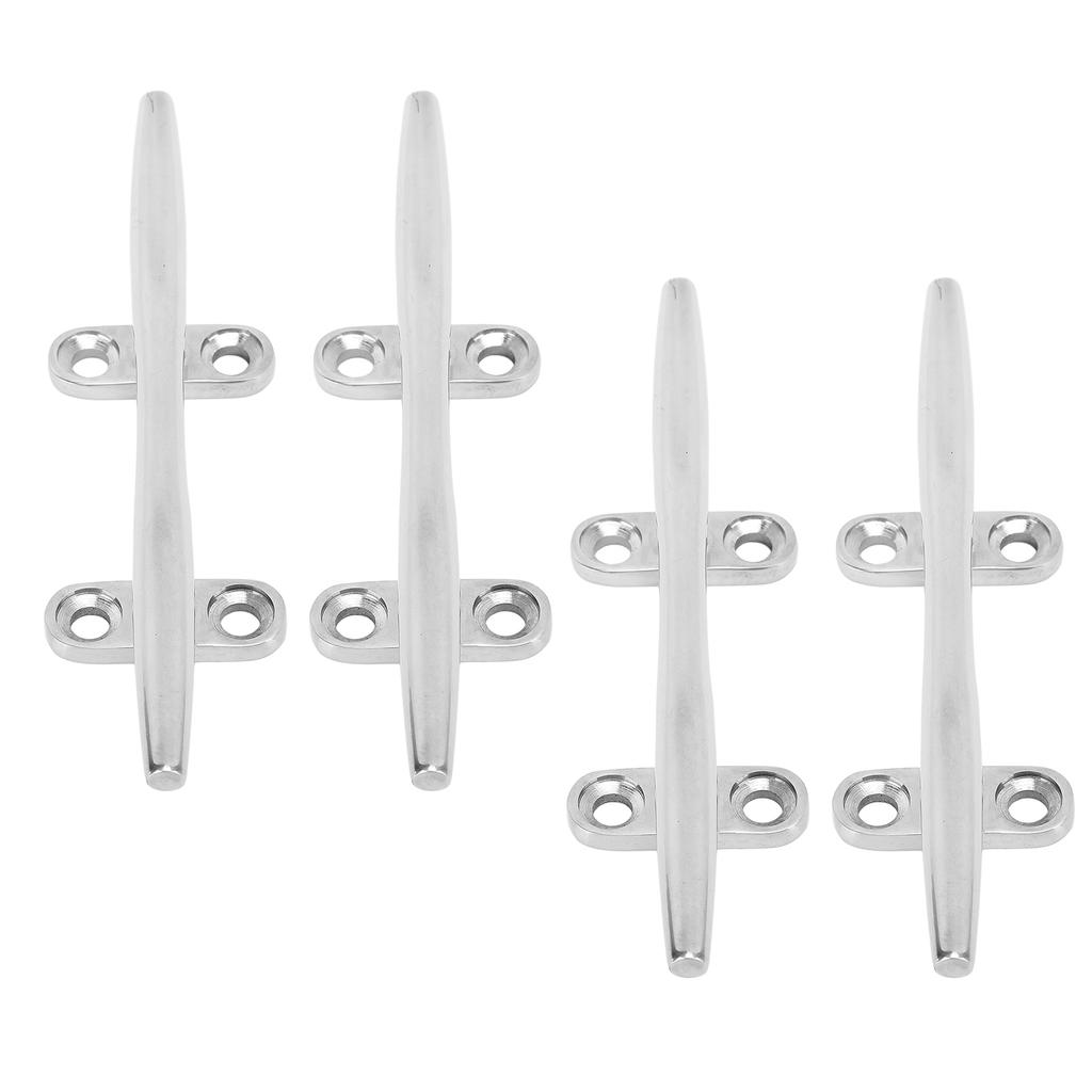4Pcs Boat Mooring Cleat Sturdy Stainless Steel Dock Cleats for Marine Yachts Inflatable Yachts