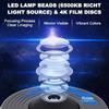 Galaxy Projector Night Light – HD Star Projector with 12 Replaceable Film Discs & Timer | Planetarium Ceiling Light for Bedroom, Kids & Adults