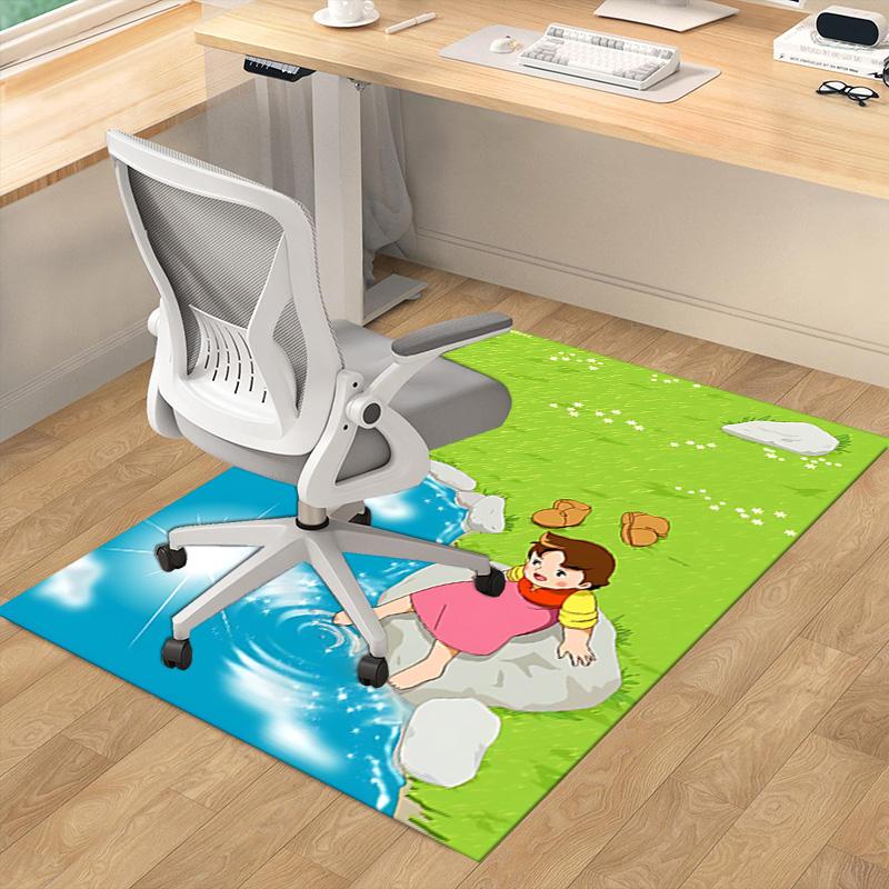 Girl River Carpet For Playroom Bedroom Living Room Sofa Home Decorkids Game Area Rug Nonslip Floor Mat