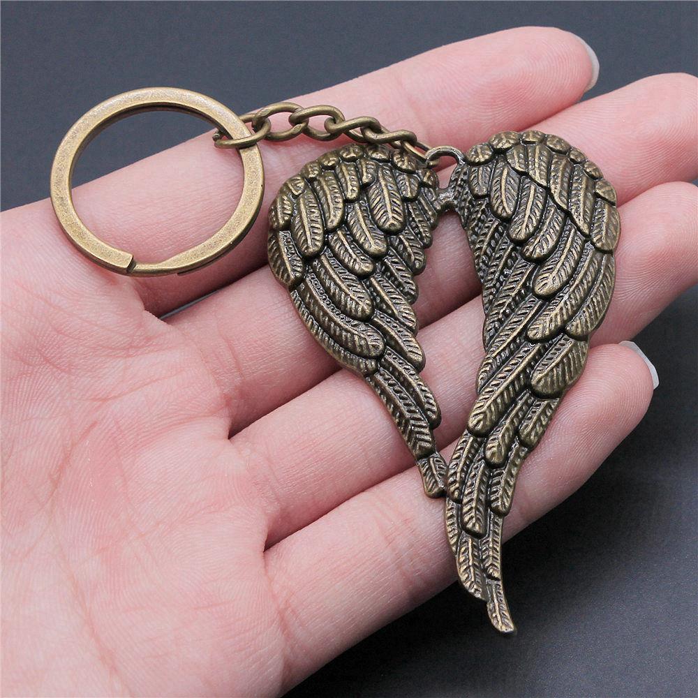 Angel Wings Feathers Heavenly Keychain for Girls Hot Sale Streetwear Bridesmaid Gift Retro Phone Charm