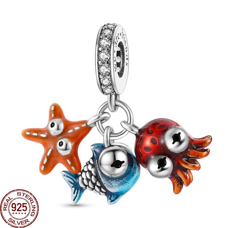 Women Copper Childhood Charm Beads Girl And Boy Playing Ocean Dangle Accessories Bracelets Necklace Jewelry Marking