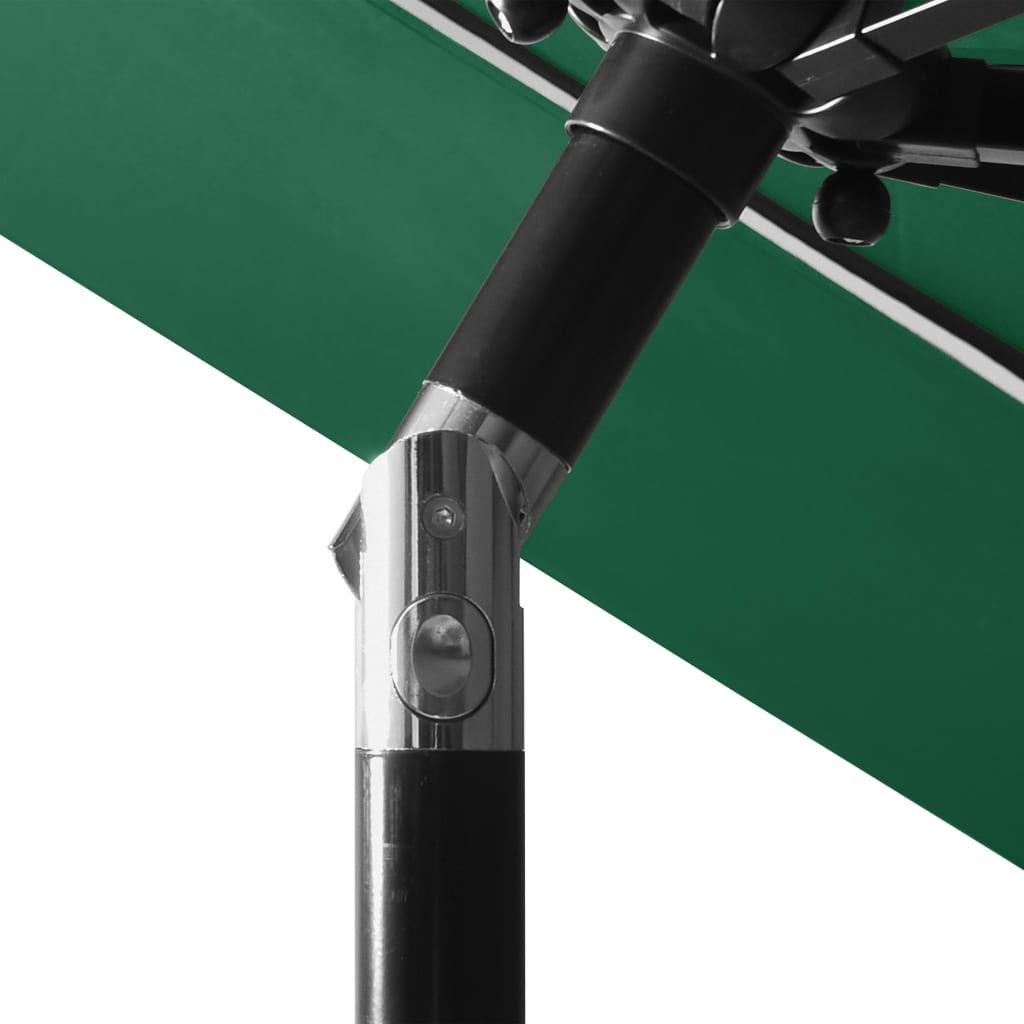 3 Layer Green Sun Umbrella with Aluminum Pole 3 M