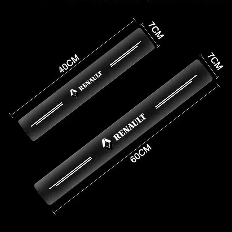 4pc Car Door Sill Protector Stickers Transparent Decor Decal Threshold Strip For Renault DACIA Logan Scenic Loguna Kadjar Twingo TT1