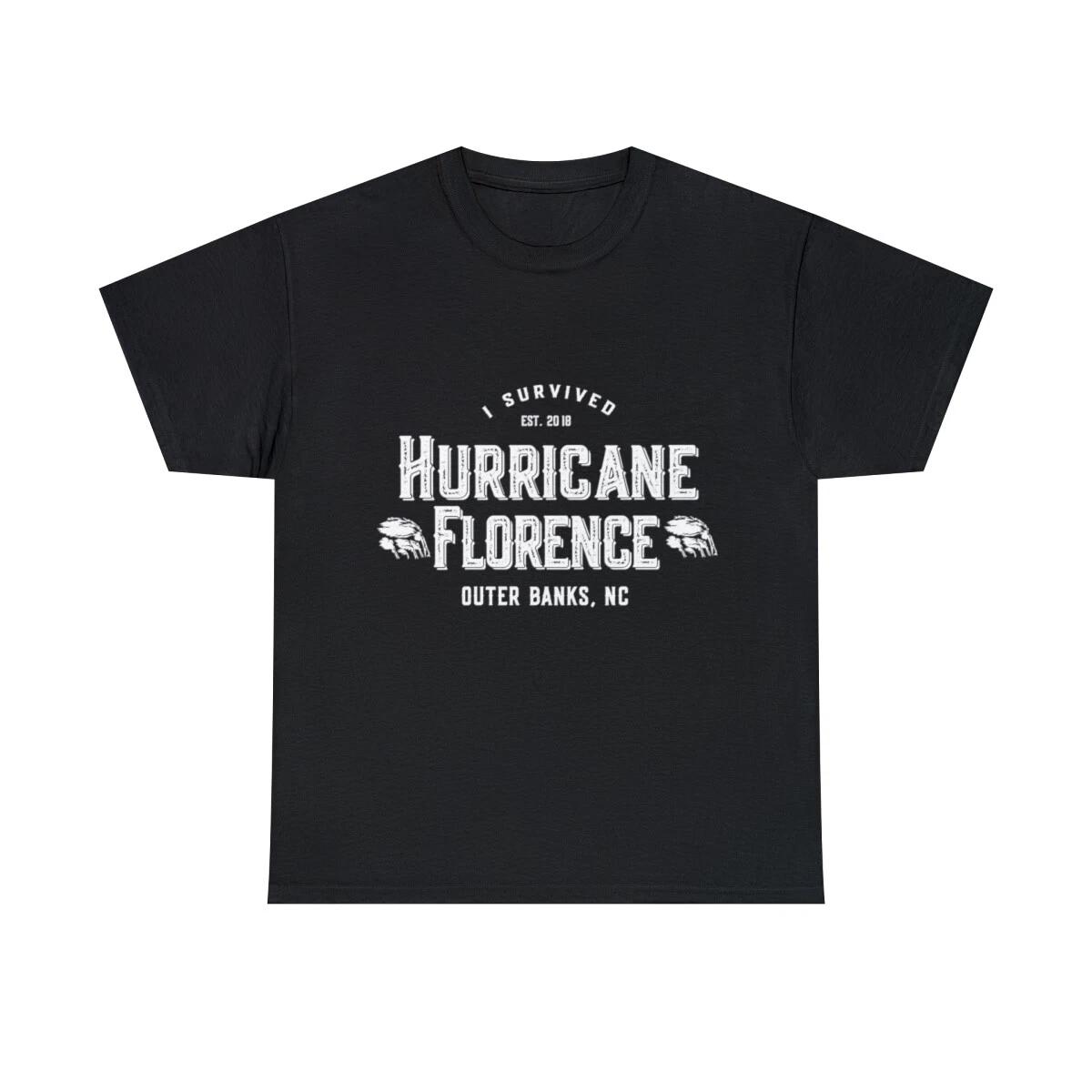 I Survived Hurricane Florence Outer Banks NC 2018 Graphic Tee Shirt, S-5XL S
