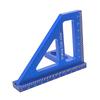 Precision Aluminum Alloy Miter Triangle Ruler 45°/90° Woodworking Square Protractor 3D Multifunctional Measuring Toolsolss