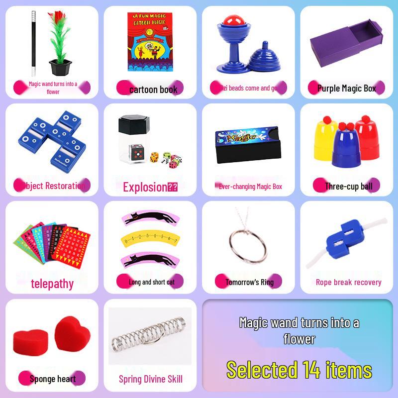 Children's Magic Trick Set with Wand & Flower - Ideal Gift for Budding Magicians