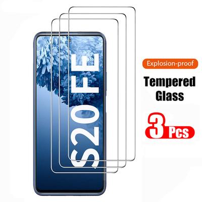3 protectores de pantalla de vidrio templado para Samsung Galaxy S20 FE 5G S22 Plus, película protectora de vidrio 9H para teléfono Galaxy S20 FE