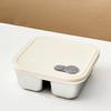 Square Stainless Steel Lunch Box 1/2 Grids Crisper Food Storage Container  Office Workers