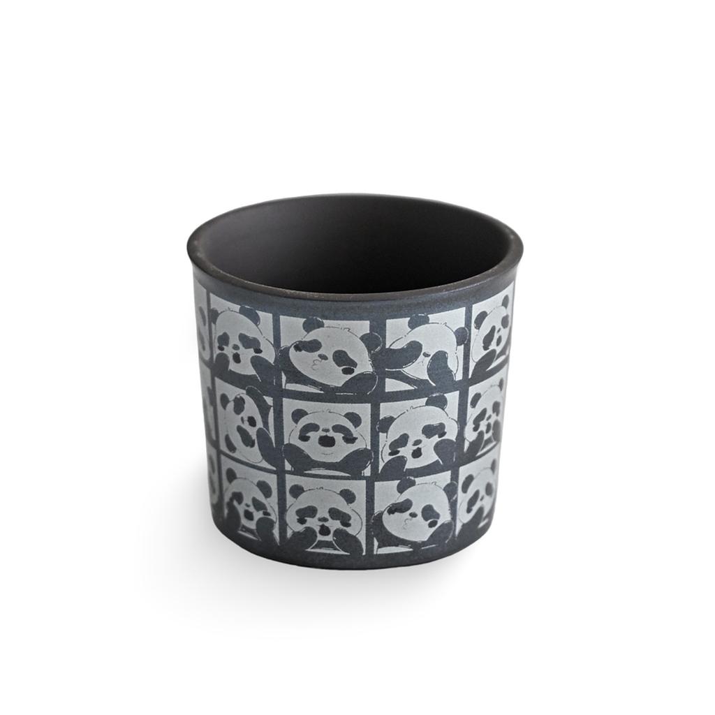 Black Matte Cute Personalized Panda Ceramic Teacup Household Single Cup Large Master Cup National Style Tea Chinese Style