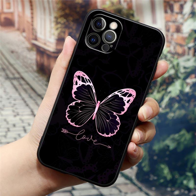 Butterfly Love Beautiful Phone Case For Apple iPhone 16 15 14 13 12 11 Pro Max XR XS Max 7 8 Plus SE2 Back Cover Silicone Cases