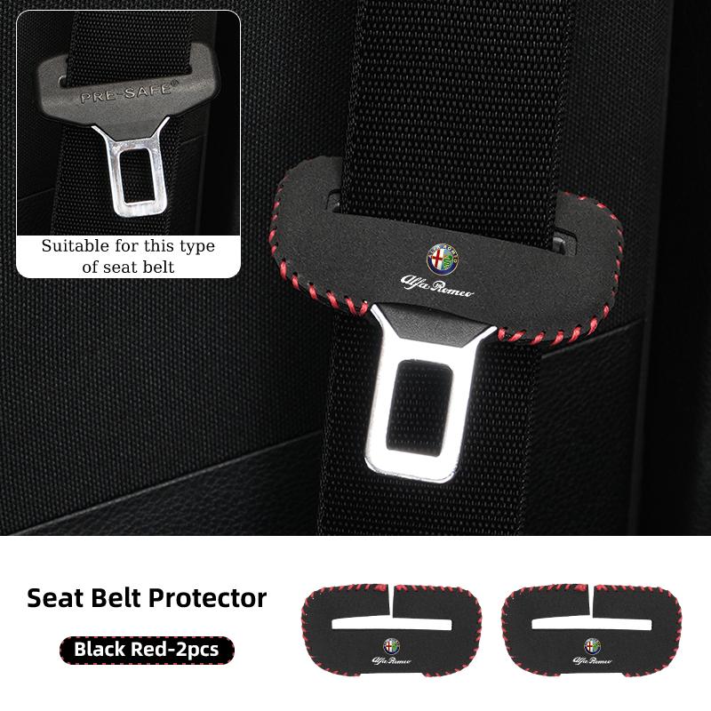 2026 Hot Sticker Car Seat Belt Clip Protector Seatbelt Buckle Plug Protective Cover For Alfa Romeo Giulietta GT 159 147 156 Mito