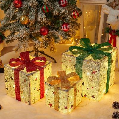 New Foldable Christmas Gift Box Set: 3-Piece Party Decor & Festive Gifts