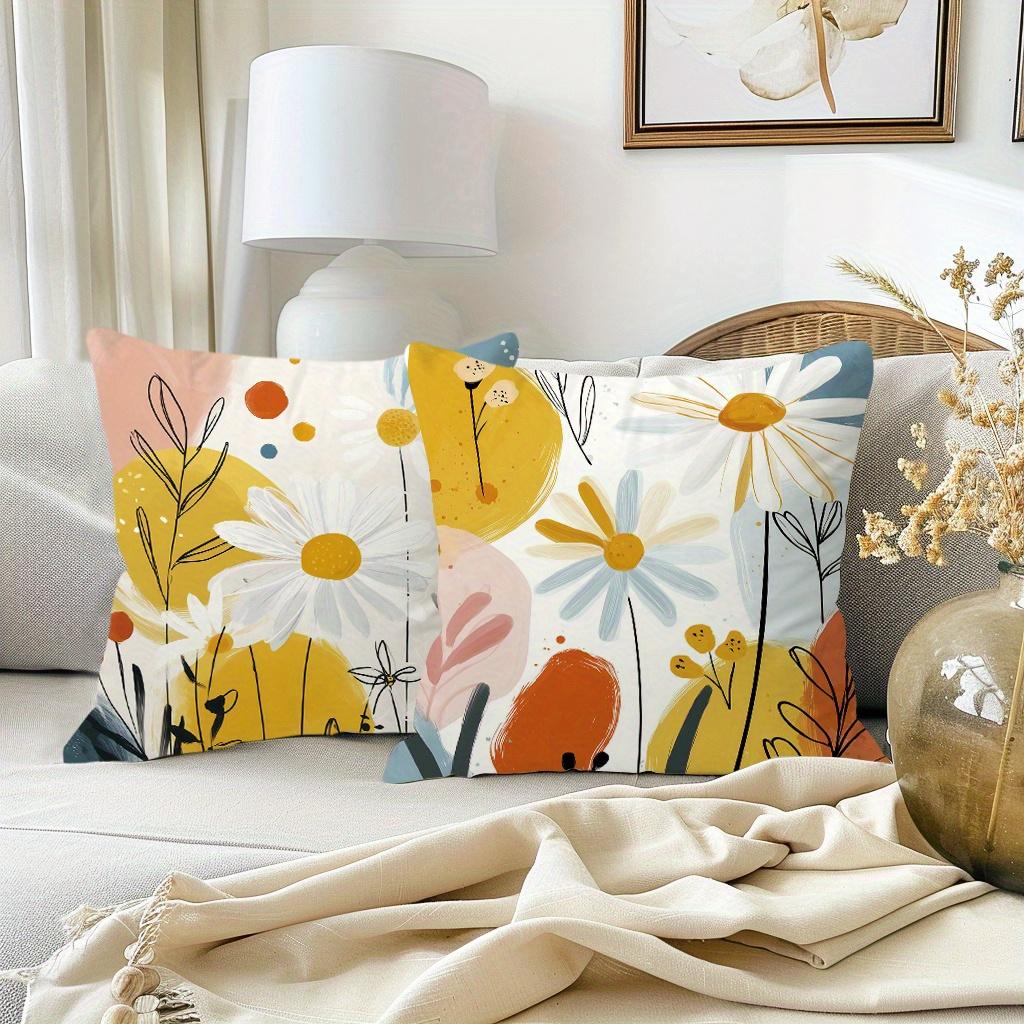 Home Decor Colorful Floral Patterned Pillow Covers For Home Pattern Cushion Cover Suitable For Sofa Bedroom Car Pillow Cover