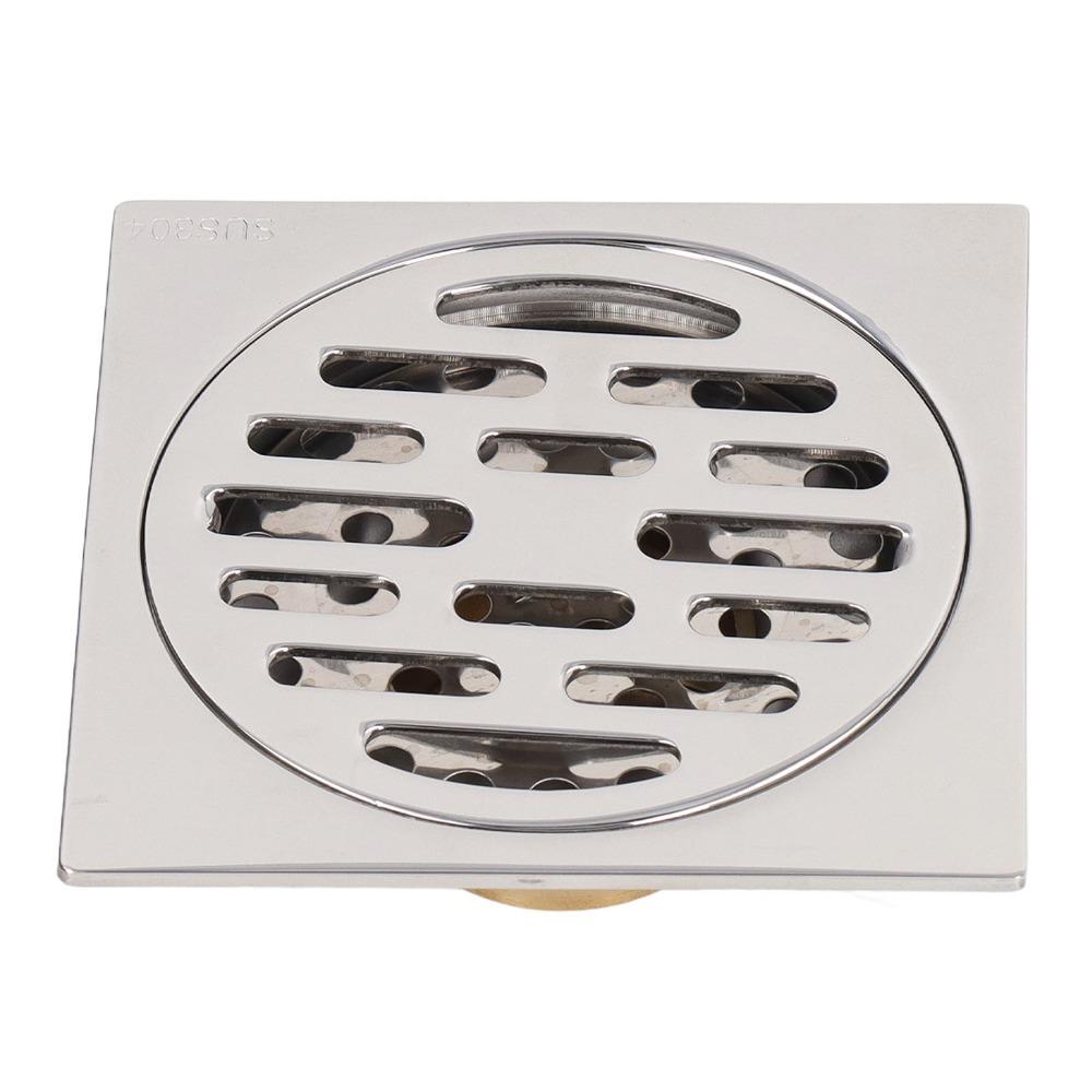 Copper Core Square Floor Drain 4 Inch Odor Proof Drain Floor Drain  Shallow Water Drainage